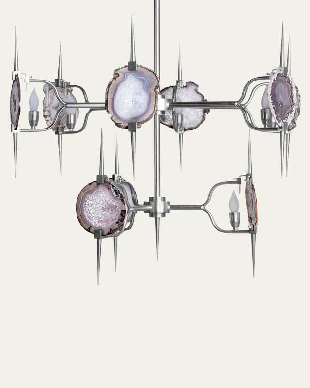 Two-Tier Eclipse Agate Chandelier